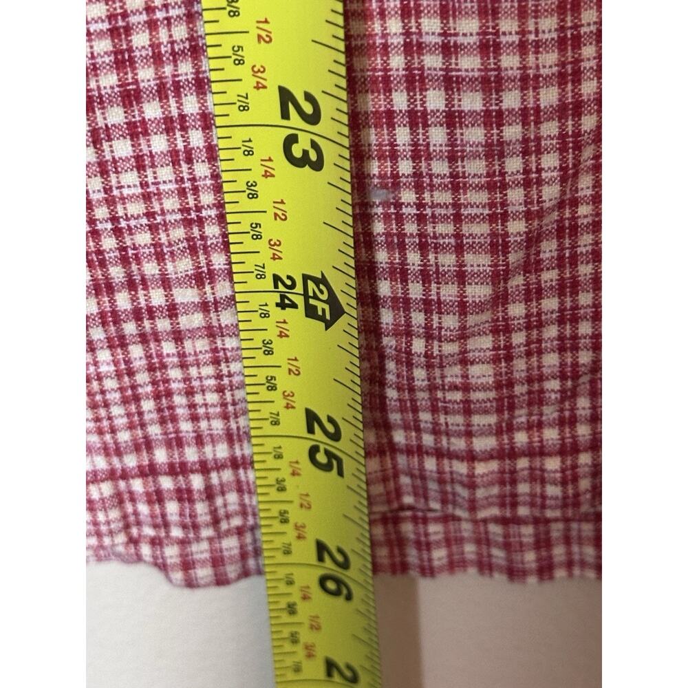 Vintage 90’s Bobbie Brooks Shirt Size XL Red Checkered Sailboat Beach Vacay Top - Picture 9 of 11